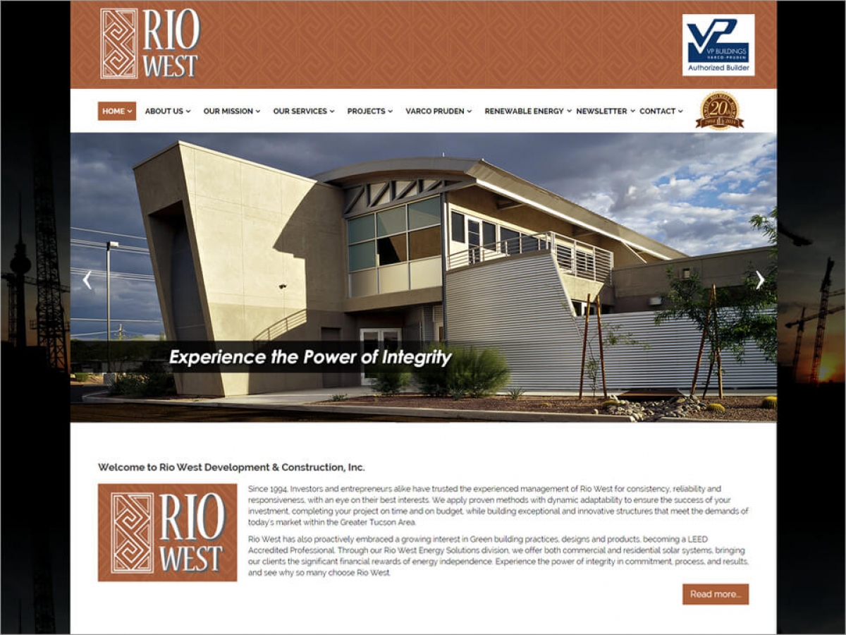 Rio West Development &amp; Construction, Inc. | Affordable Web Portfolio