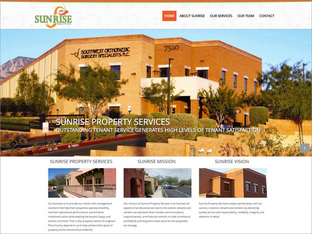 Sunrise Property Services | Affordable Web Portfolio